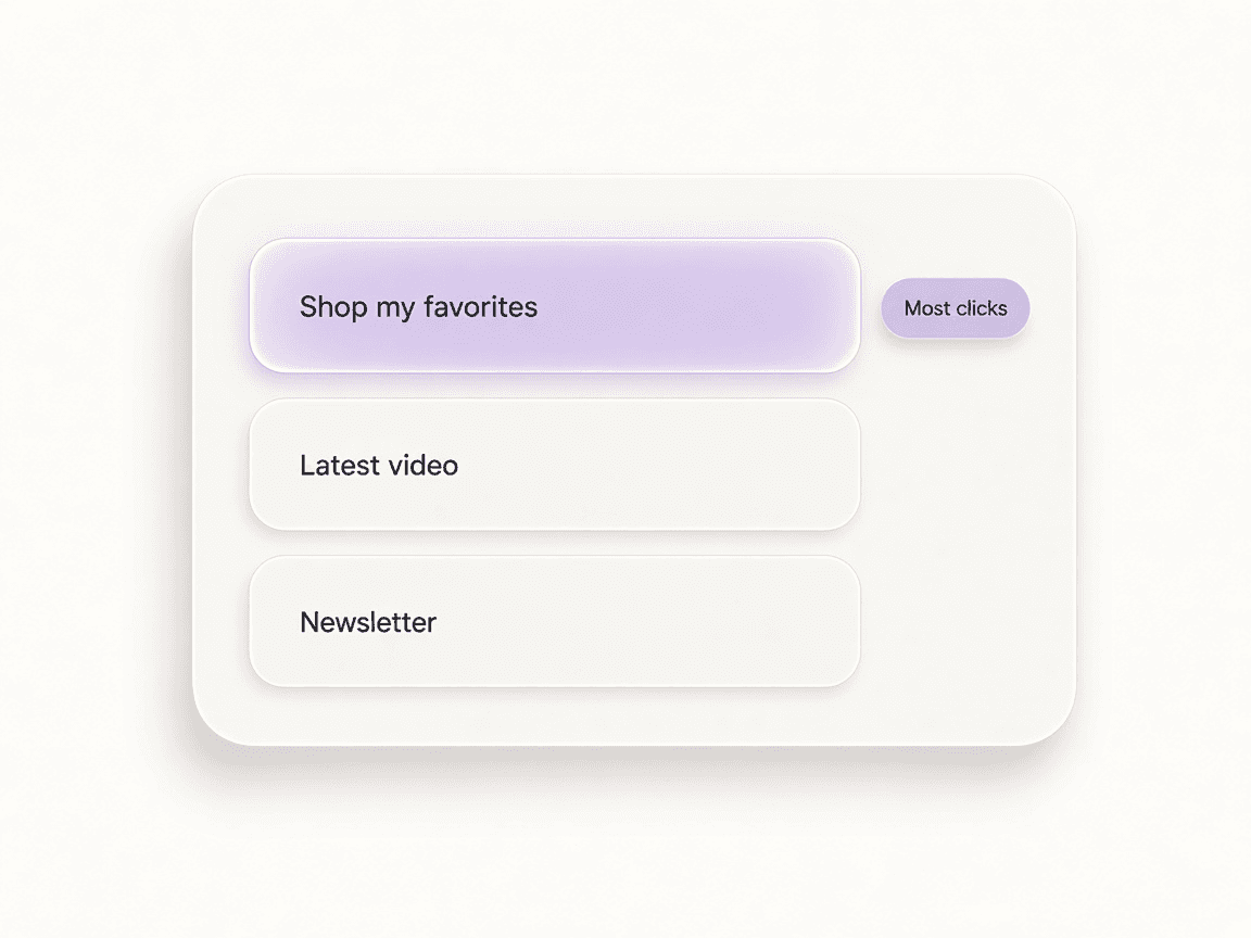 Bio preview fragment with soft heatmap overlays on link rows